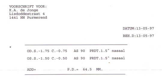 brilvoorschrift