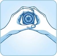 Dominant Oog test, beide ogen open.